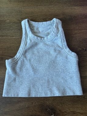 ALO Yoga Grey Seamless Delight Crop Tank Top